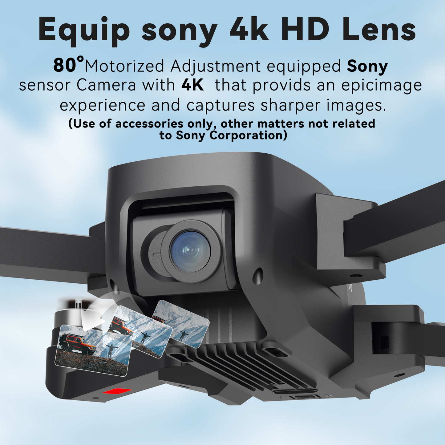 IDEA36 Drone with 4K Camera, SD Card with Brushless Motors Drones with Camera for Adults 4K, Optical Streaming Positioning, 5G WiFi Transmission, GPS Drones Follow Me