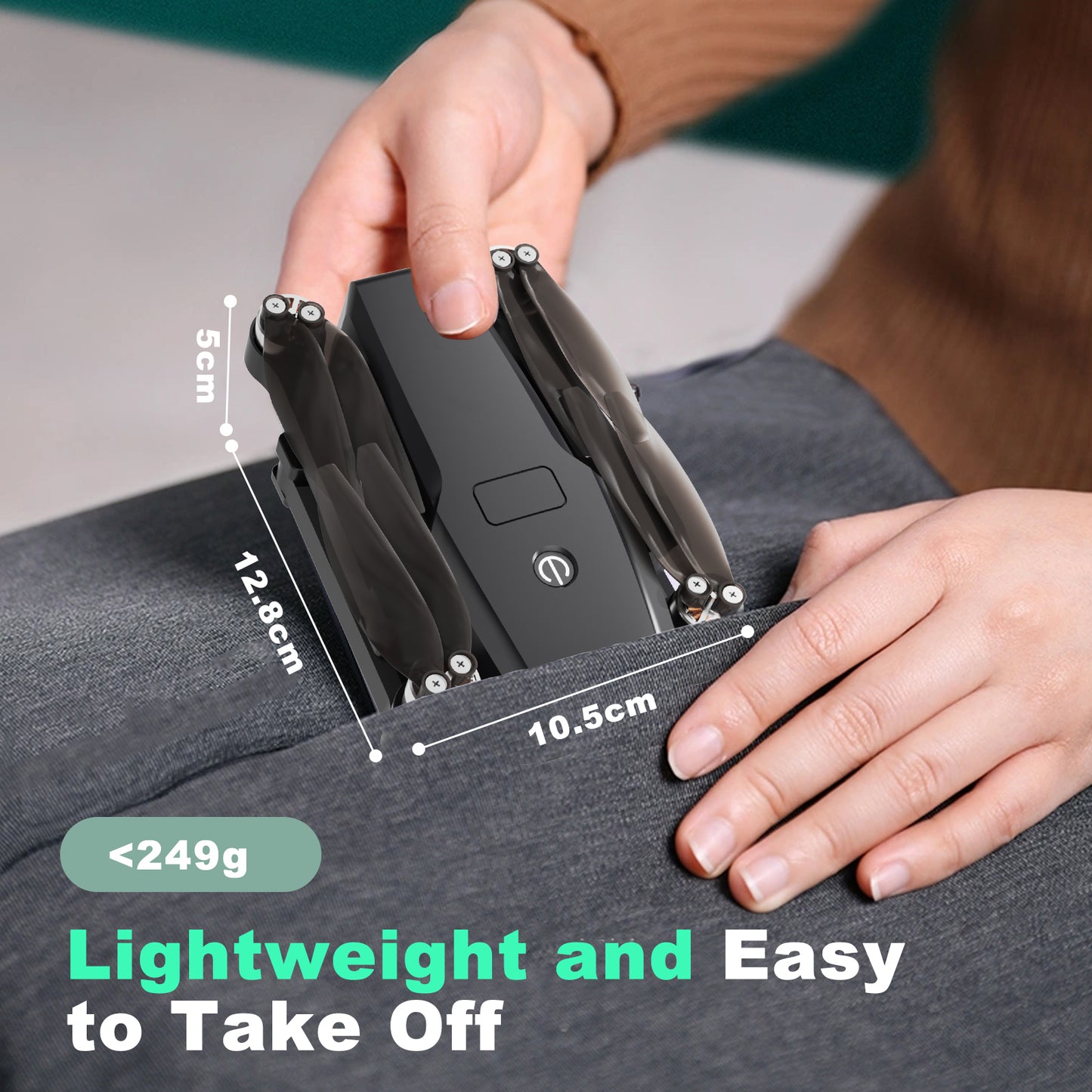 IDEA16P Brushless Motor Drone: 1080P Camera, 5G WiFi, Foldable, Altitude Hold & One-Touch Takeoff – RC Quadcopter for Adults with 2 Batteries