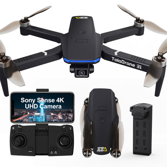 TD31 GPS Drone with Camera 4K, GPS Professional Drone with Auto Return, Follow me, 5G WiFi FPV Foldable Quadcopter Remoted Control RC Drone for Beginner/Adults