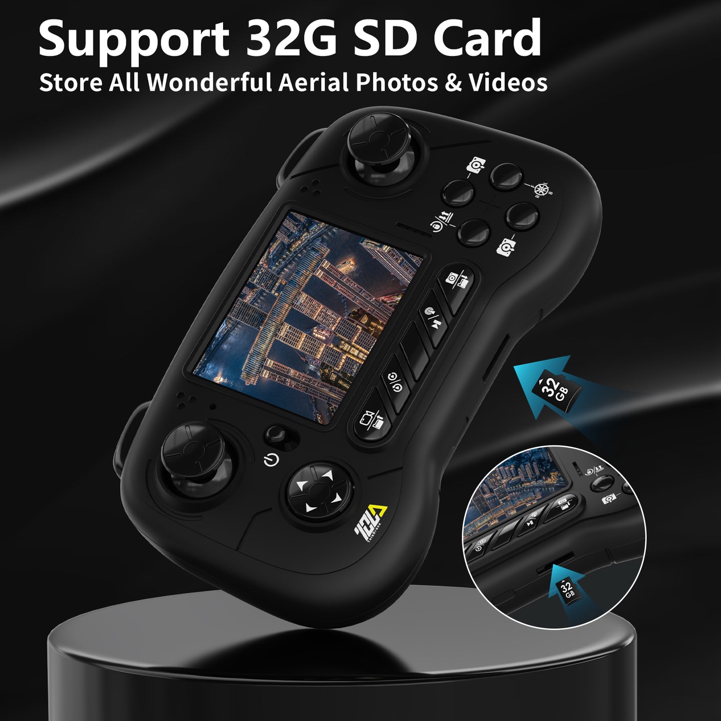 TD31LCD 1080p FPV Drone with LCD Screen Remote – Brushless Motors, Real-Time Digital Transmission, Foldable Design