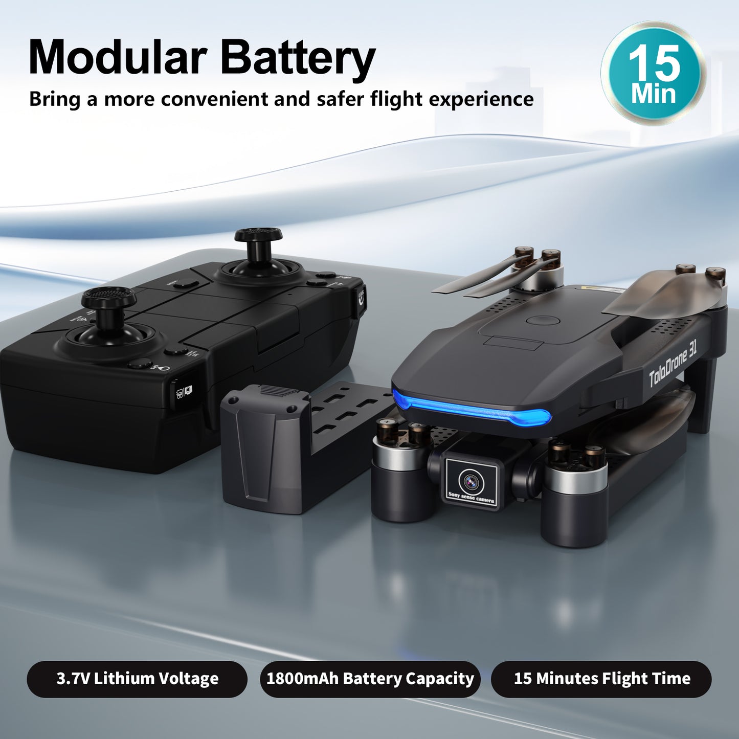 TD31 GPS Drone with Camera 4K, GPS Professional Drone with Auto Return, Follow me, 5G WiFi FPV Foldable Quadcopter Remoted Control RC Drone for Beginner/Adults
