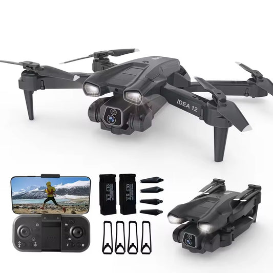IDEA12 Mini Drone with 1080P HD Adjustable Camera for Kids & Beginners – Foldable RC Quadcopter with 2 Batteries, Carrying Case, WiFi FPV, One-Key Start, Altitude Hold, Gift for Boys & Girls